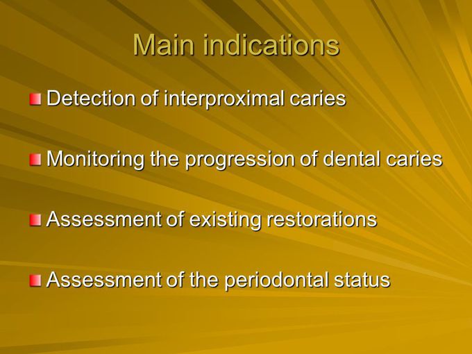 Bitewing radiograph indication