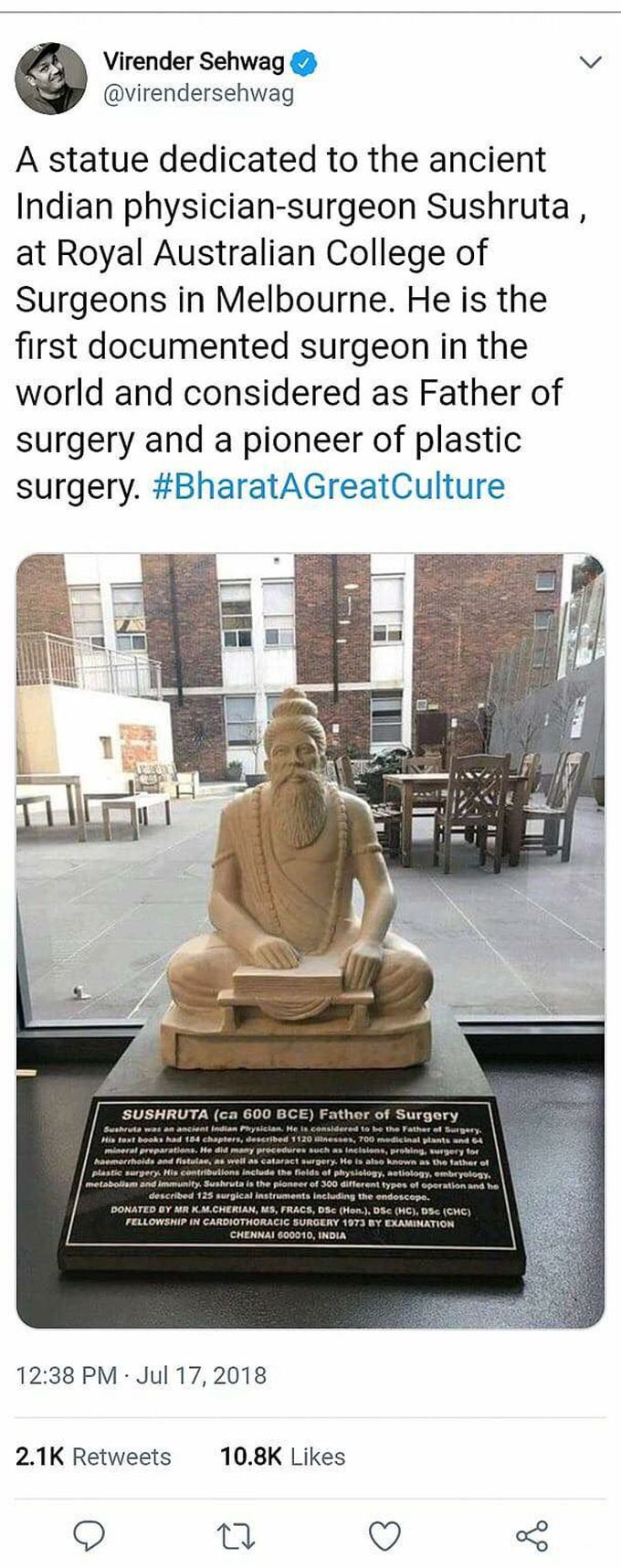 Susruta father of surgery