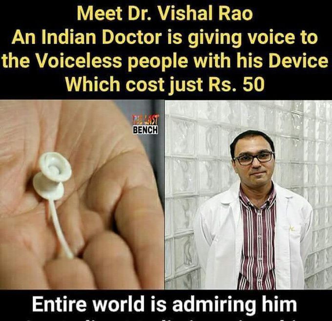 Invents Voice box worth Rs.50(INR)