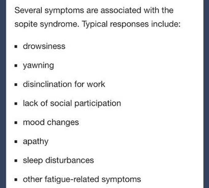 These are the symptoms Sopite syndrome