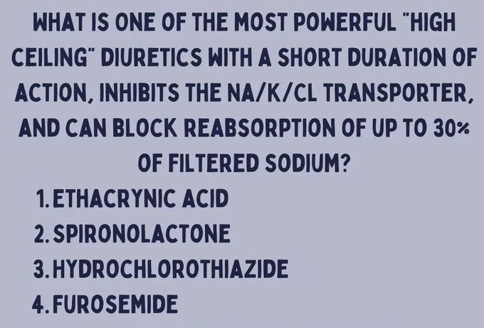 Identify the Diuretic