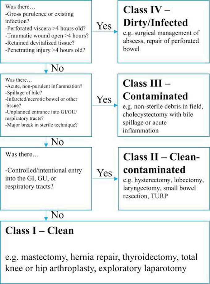 Classification of wounds