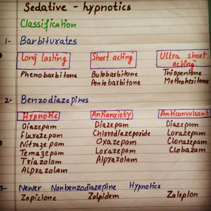 Sedative- hypnotic drugs