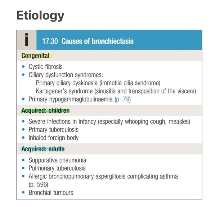 Bronchiectasis III