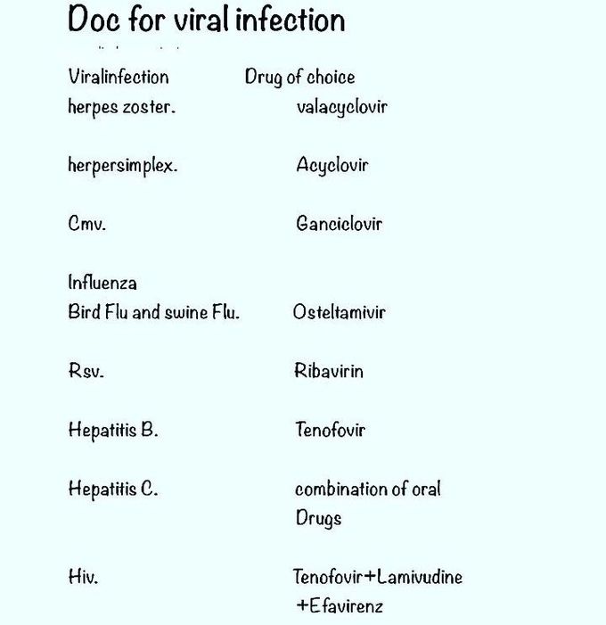 DOC for viral infections