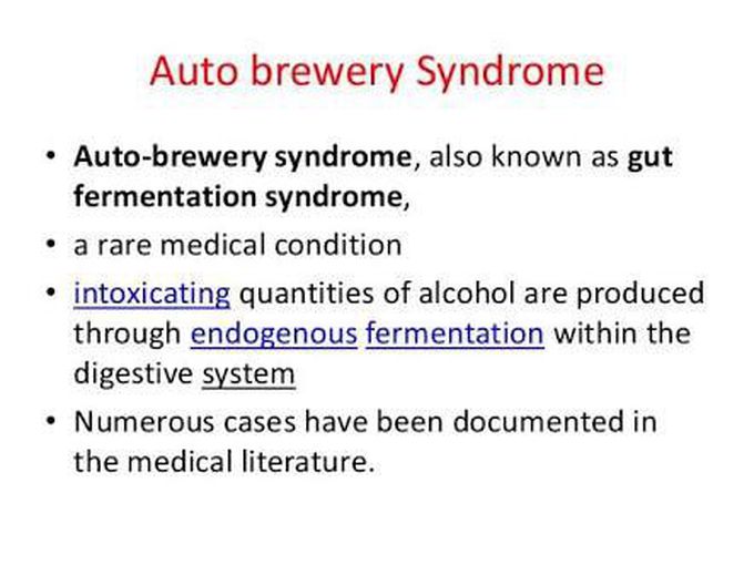Auto brewery syndrome