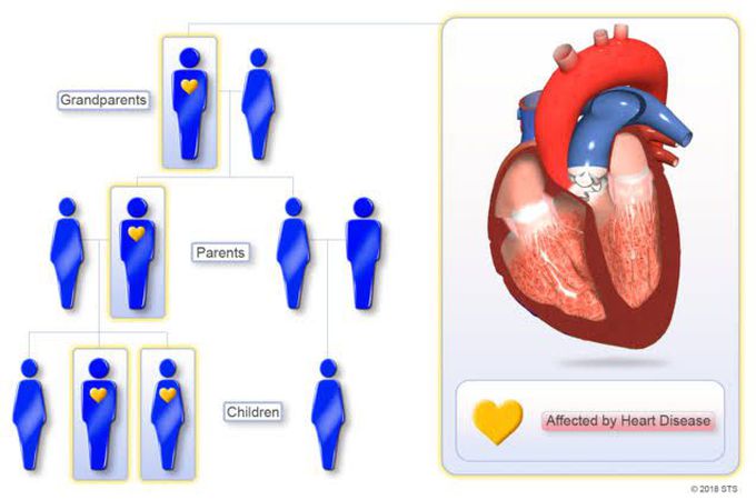 Symptoms of inheritted heart conditions