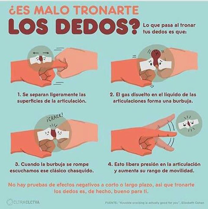 es malo tronarte los dedoa