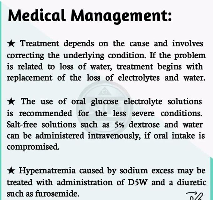 Hypernatremia - Management