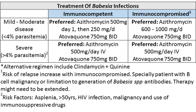 Babesiosis treatment