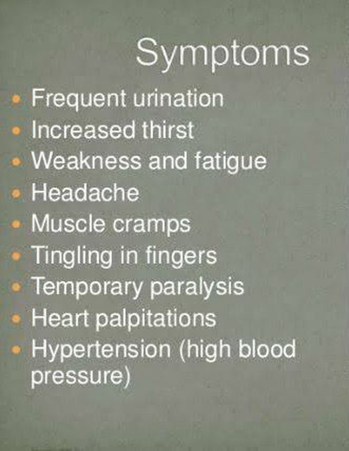 These are the symptoms of Conn's syndrome