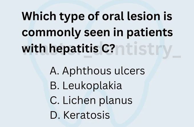 Oral Lesion in Hepatitis C