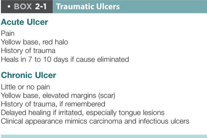 Traumatic ulcers