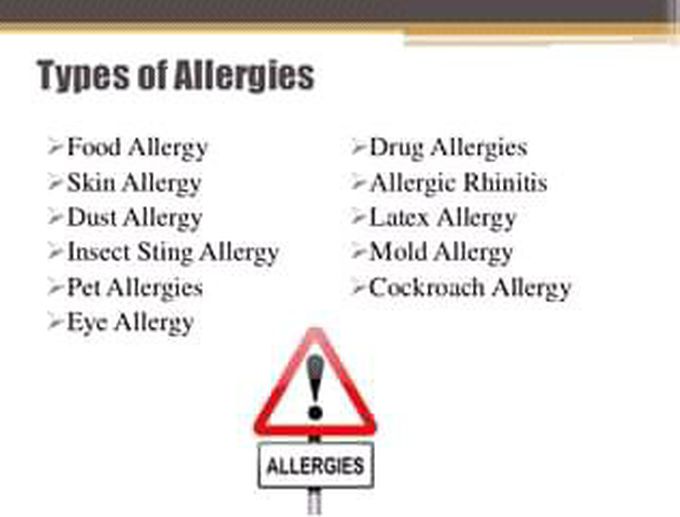 Types of allergies