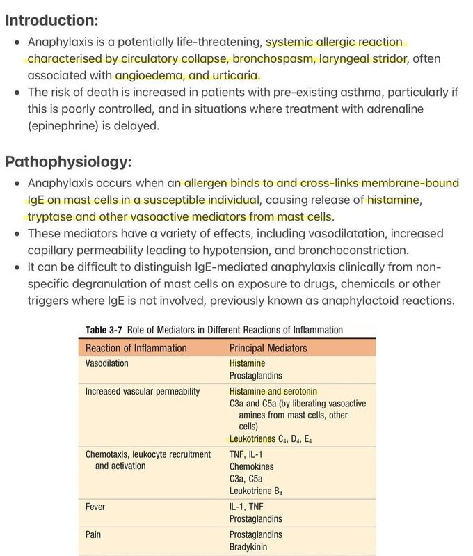 Anaphylaxis I