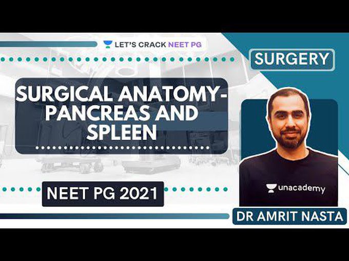 Surgical anatomy of pancreas and spleen-MCQ