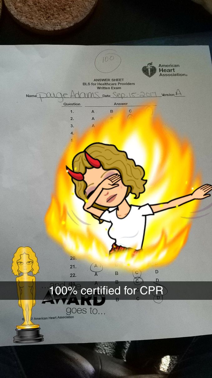 100%certified in CPR