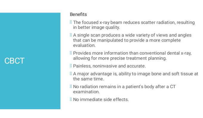 Benefits of CBCT