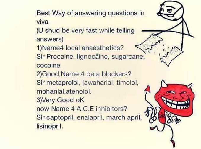 Facing pharmacology viva 😜