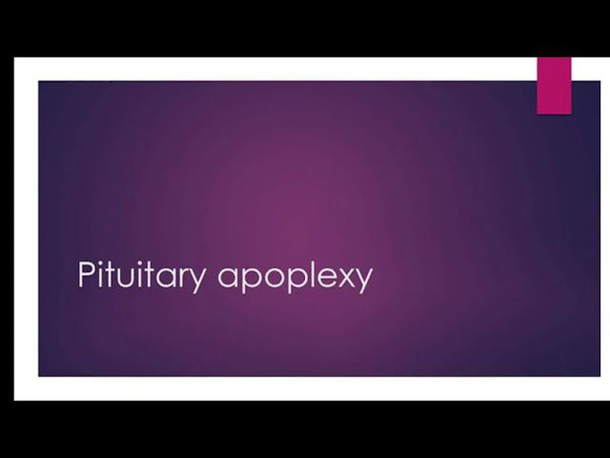 Flashcard- pituitary apoplexy