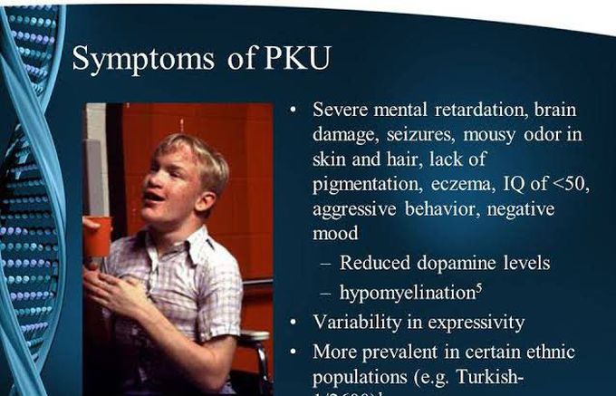 These are the symptoms of PKU