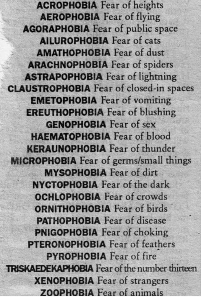 Some main fears...