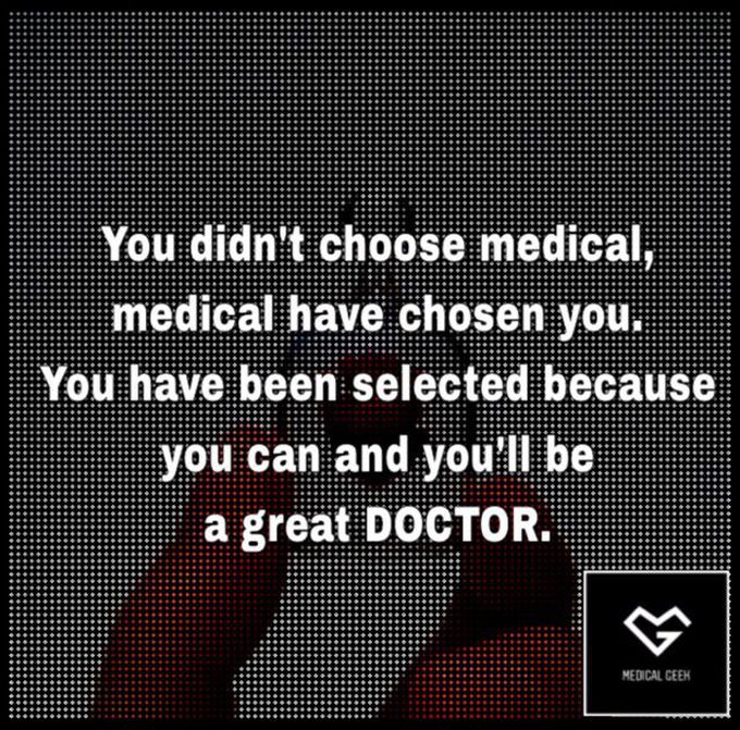 Never doubt your inner self. If you have chosen medicine as a profession then work for it and become a good doctor.♥️👨🏻‍⚕️