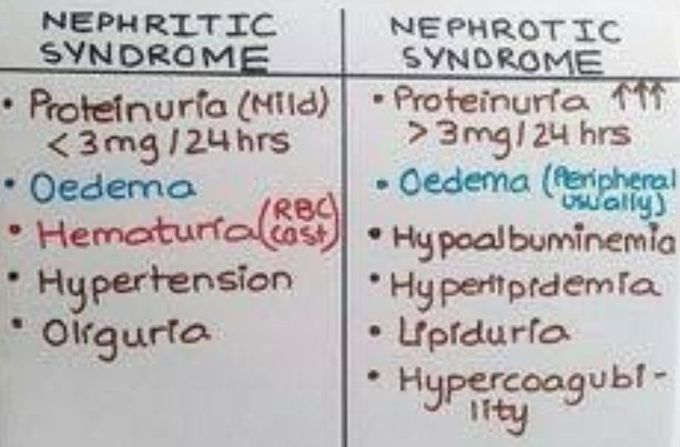 Difference Between Nephritic And Nephrotic Syndrome