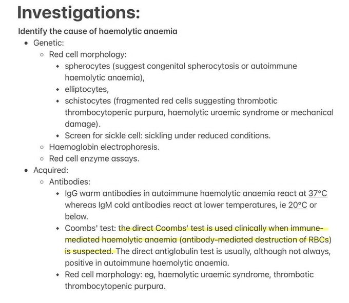 Hemolytic Anemia V