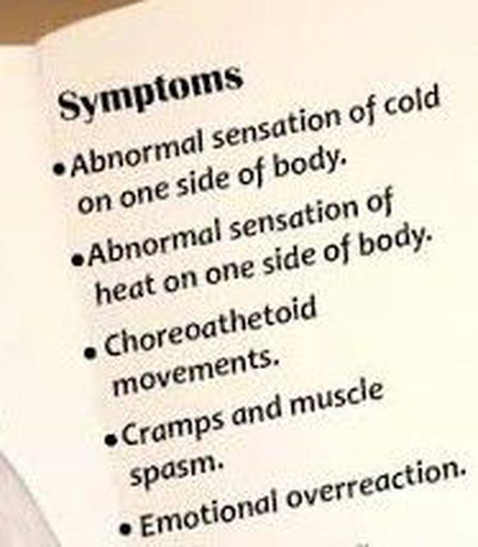 These are the symptoms of Dejerine-rousey  syndrome