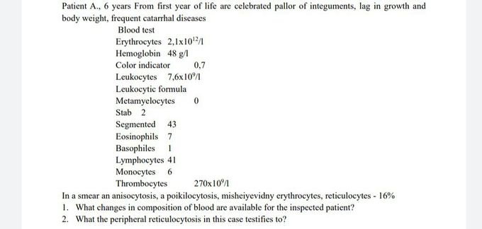 Blood disorders analysis