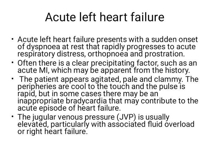 Acute Left Heart Failure