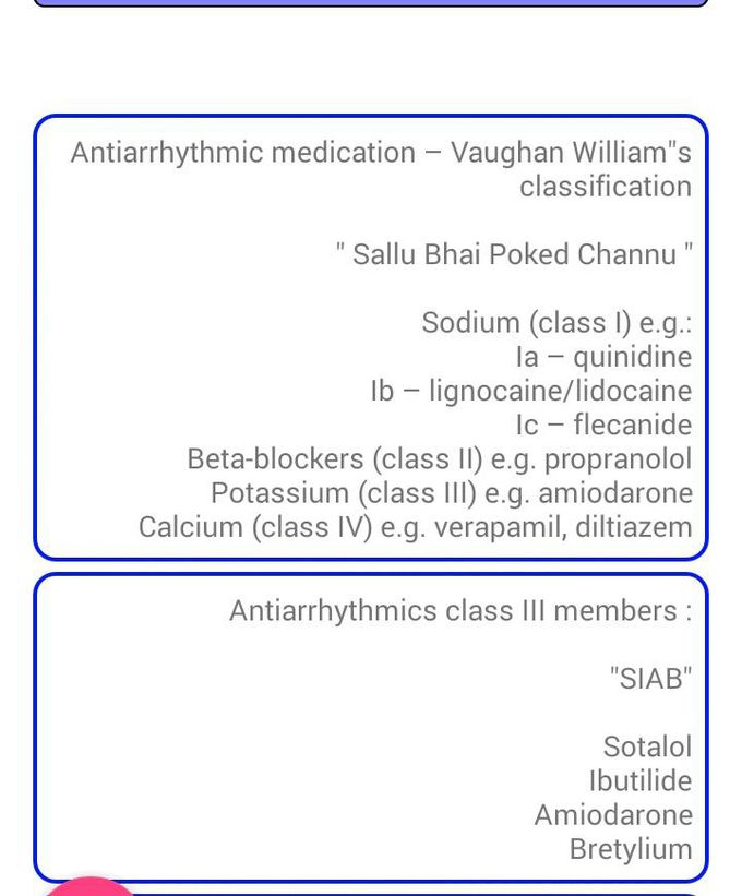 Drug mnemonics