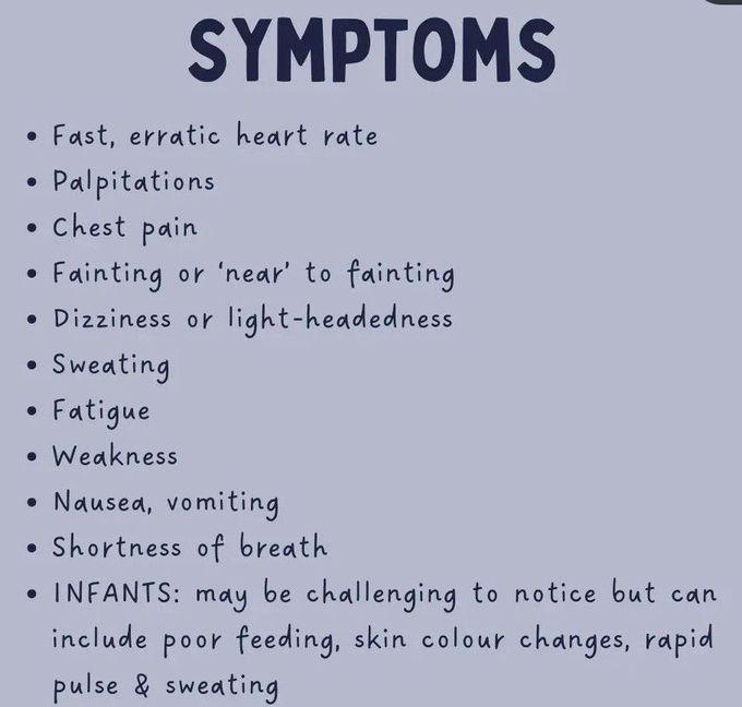 Supraventricular Tachycardia- Symptoms