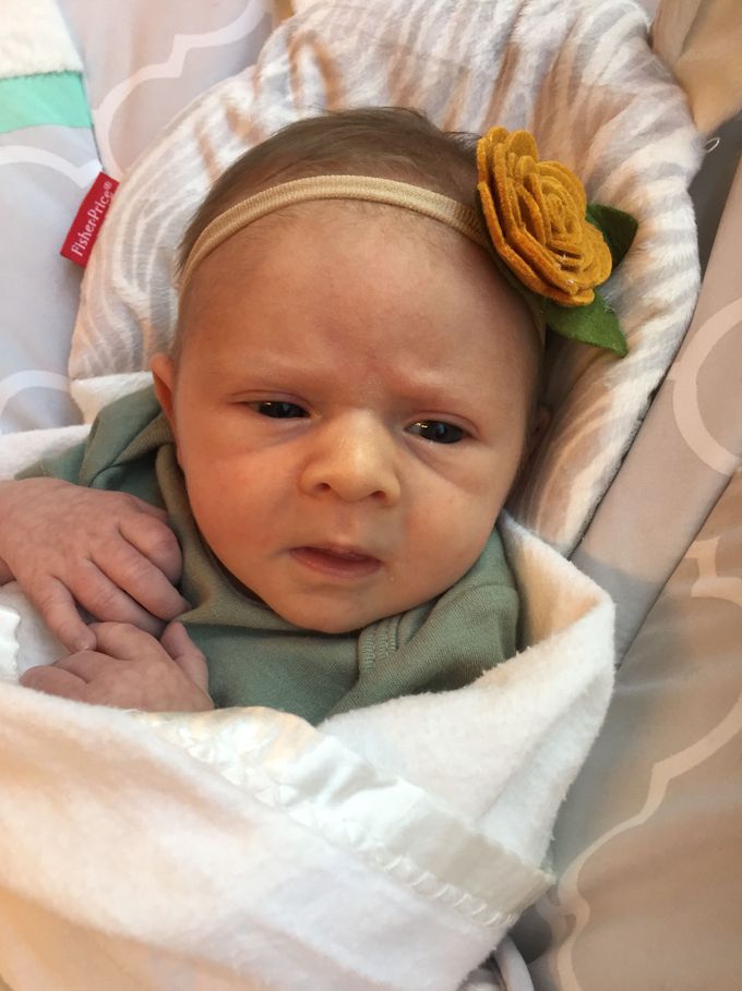 This is a 19 day old infant with watery stools, irritable, nursing every hour, fussy and generally not happy, with lots of spitting up...but gaining weight very well. Her NICU RN mother did not like the looks of her and her general behavior. She was dx with reflux by MD and prescribed meds. The second picture was taken 2 hours later after she got the first dose of reflux meds.