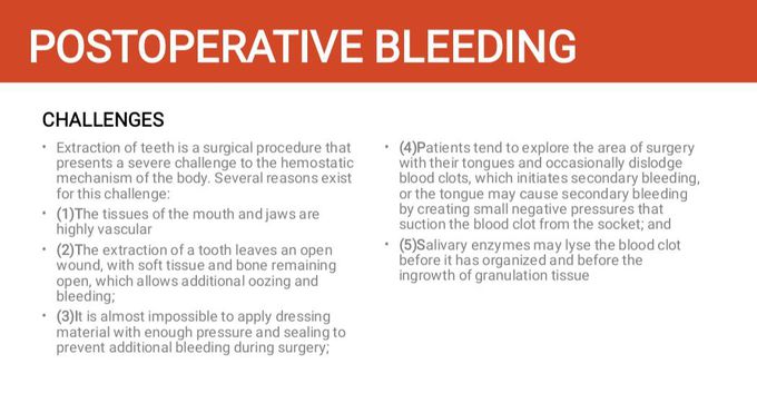 PostOp Bleeding - Challenges