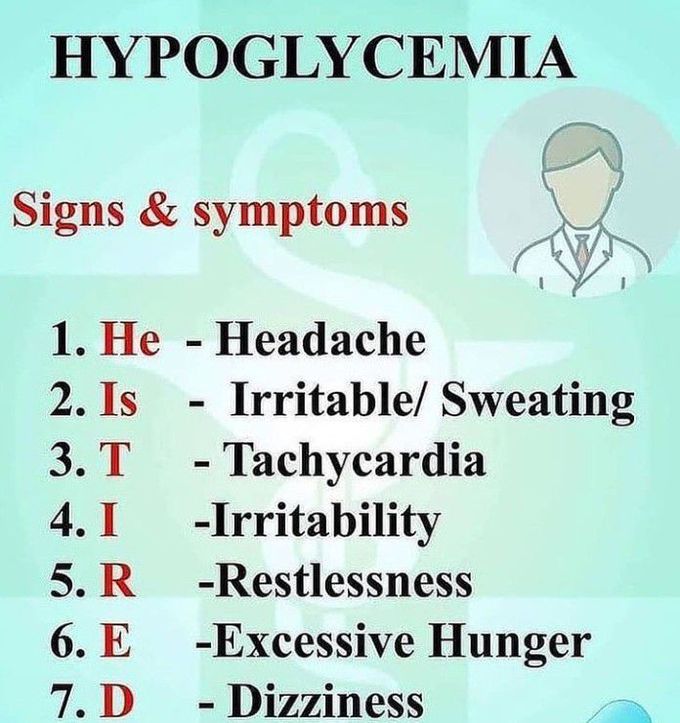 Hypoglycemia Sign and symptoms