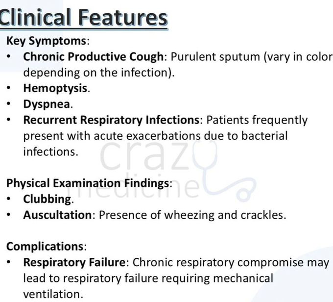 Bronchiectasis VI