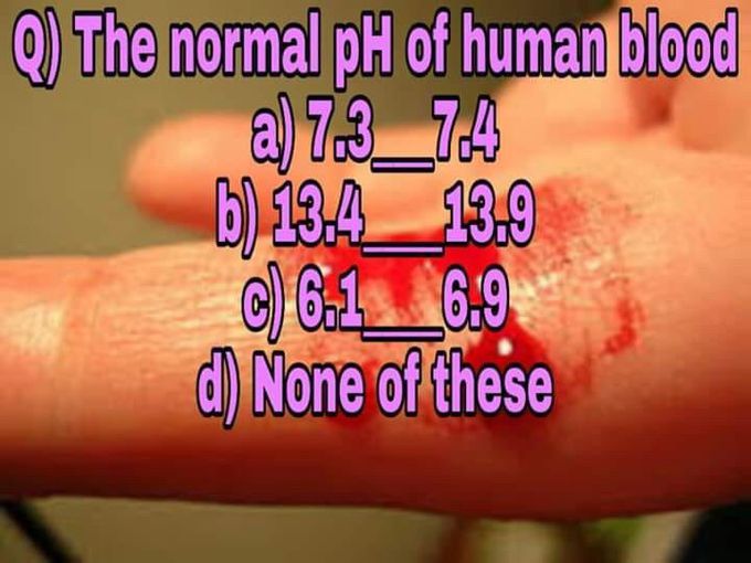 The normal PH of human blood