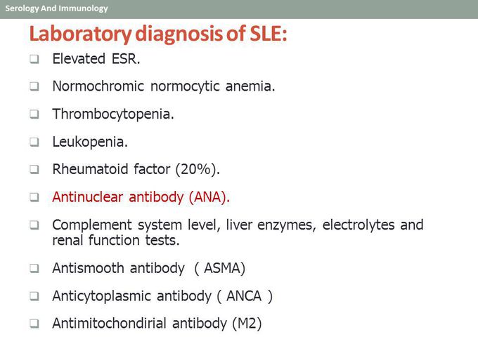 Lab.test fot sle