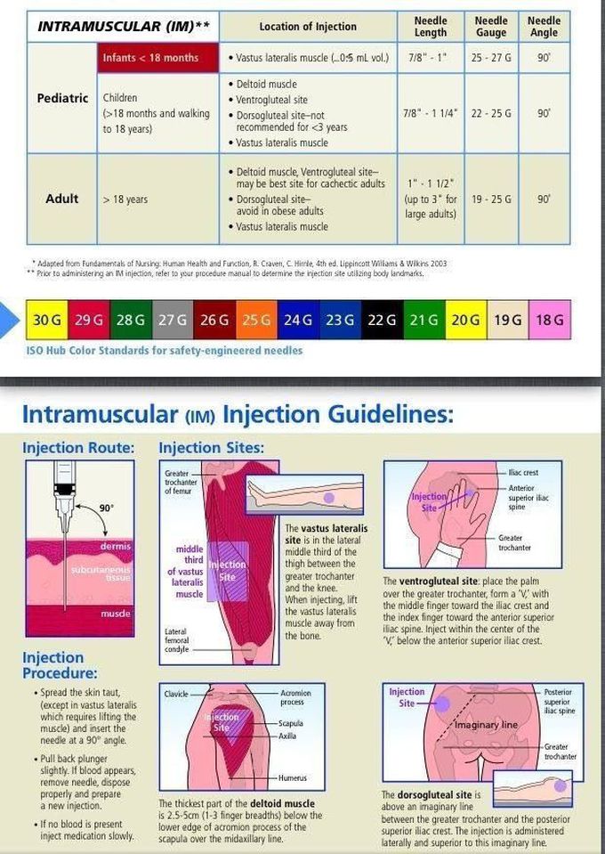 Injection IM guidence