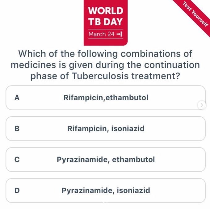 Drop your answer in comments. It’s Time to End Tuberculosis!