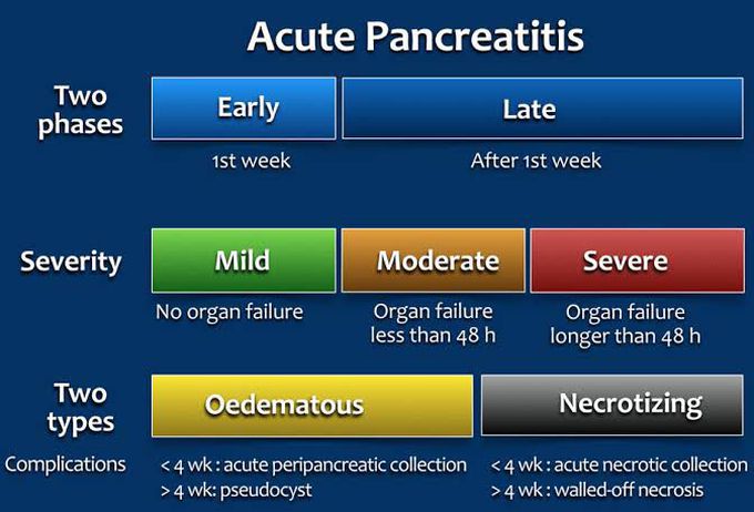 Acute Pancreatitis: phases, severity and types