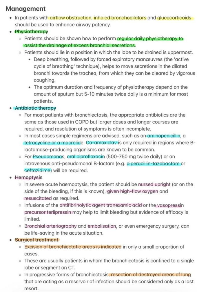 Bronchiectasis VII