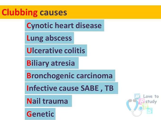 Clubbing causes