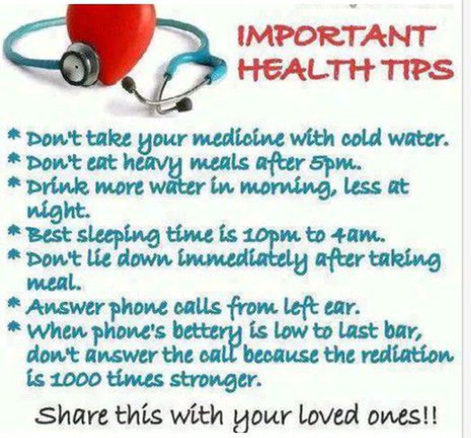 Health tips 🍎