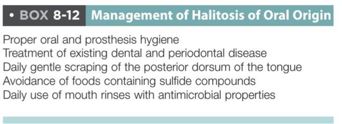 Halitosis management