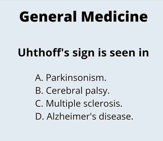 Uhthoff's sign