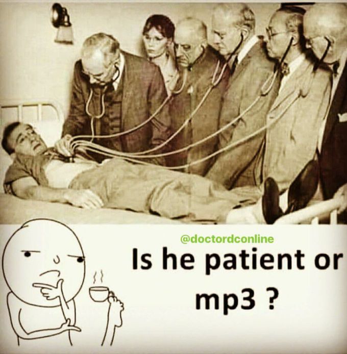 IS HE PATIENT OR MP3?😂