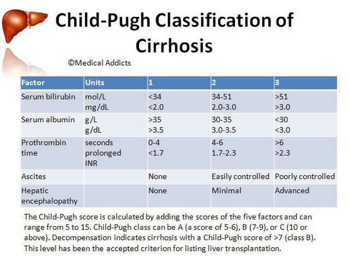 Child-Pugh classification - MEDizzy